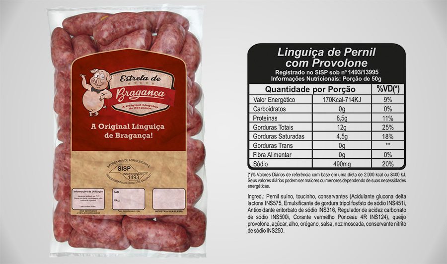 Linguiça de Pernil com Provolone Resfriada 5kg